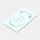 Gepersonaliseerde Mongram Post-it® notes (Schuin)