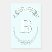 Gepersonaliseerde Mongram Post-it® notes (Voorkant)