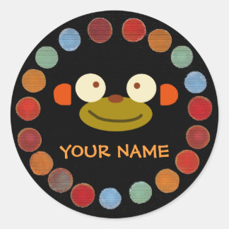 Gepersonaliseerde Monkey Face Sticker