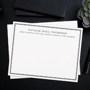 Gepersonaliseerde Monogram Briefpapier Custom Dank Notitiekaartje