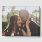 Gepersonaliseerde Monogram Bruiloft Zwart en Echte Gastenboek (Achterkant)