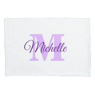 Gepersonaliseerde Monogram Custom Pillow Hoesje Kussensloop
