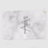 Gepersonaliseerde monogram en de Marmer van de Naa Golfhanddoek (Horizontaal)