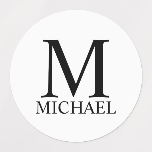 Gepersonaliseerde monogram- en naamlabels labels (Design 1)