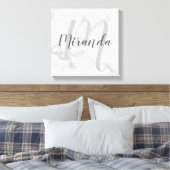 Gepersonaliseerde monogram en naammarkering canvas afdruk (Insitu (Slaapkamer))