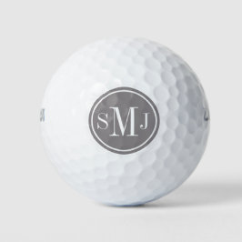 Gepersonaliseerde Monogram en Titanium Lijst Golfballen