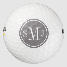 Gepersonaliseerde Monogram en Titanium Lijst Golfballen