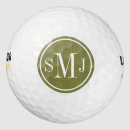 Gepersonaliseerde Monogram en Woodbine Lijst Golfballen
