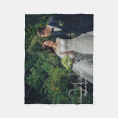 Gepersonaliseerde Monogram Foto Pas getrouwd Keeps Fleece Deken (Voorkant)