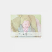 Gepersonaliseerde Monogram Foto Post it Notes (Voorkant)