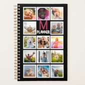 Gepersonaliseerde Monogram Fotocollage Planner - D (Voorkant)