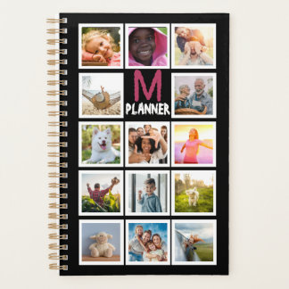 Gepersonaliseerde Monogram Fotocollage Planner - D