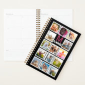 Gepersonaliseerde Monogram Fotocollage Planner - D (Display)