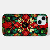 Gepersonaliseerde Monogram Glas in lood Kerst Case-Mate iPhone Case (Achterkant (horizontaal))