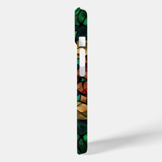 Gepersonaliseerde Monogram Glas in lood Kerst Case-Mate iPhone Case (Achterkant / Links)