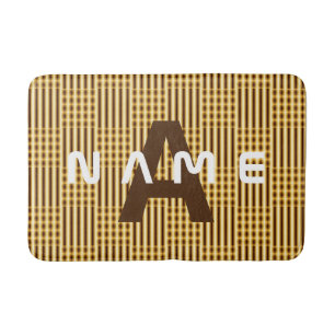 Gepersonaliseerde Monogram Gold Luxury Elegant Abs Badmat