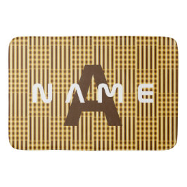 Gepersonaliseerde Monogram Gold Luxury Elegant Abs Badmat