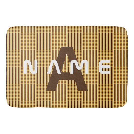 Gepersonaliseerde Monogram Gold Luxury Elegant Abs Badmat (Voorkant)