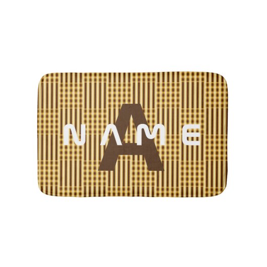 Gepersonaliseerde Monogram Gold Luxury Elegant Abs Badmat (Voorkant)