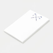 Gepersonaliseerde Monogram Golf Club Blue Post-its Post-it® Notes (Schuin)