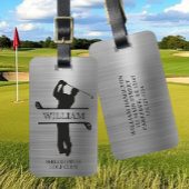 Gepersonaliseerde Monogram Golf Swing Bagagelabel