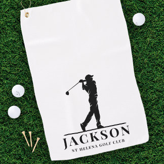 Gepersonaliseerde Monogram Golfer Golfhanddoek