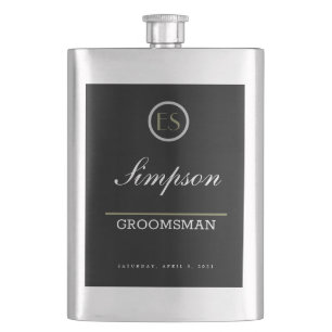 Gepersonaliseerde Monogram Groomsman Gift Flacon