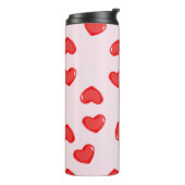 Gepersonaliseerde Monogram Hart Lolipop Valentijns Thermosbeker (Gedraaid links)