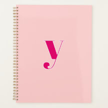 Gepersonaliseerde monogram initiaal Roze & Fuchsia