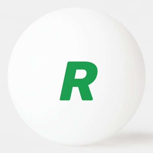 Gepersonaliseerde Monogram Initialen Geel Groen Aa Pingpongballen (Voorkant)
