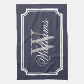 Gepersonaliseerde monogram katoenen keuken handdoe theedoek (Verticaal)