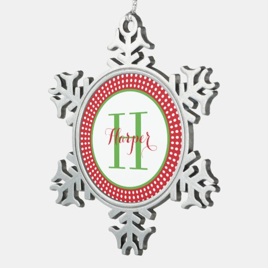 Gepersonaliseerde monogram keepomwille Ornament (Rechts)