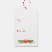 Gepersonaliseerde Monogram Kerstkrans Cadeaulabel (Achterkant)