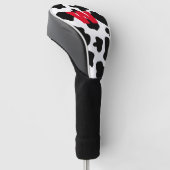 Gepersonaliseerde monogram koe spoelt dierlijke af golfheadcover (Schuin)