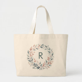 Gepersonaliseerde monogram krans Canvas tas