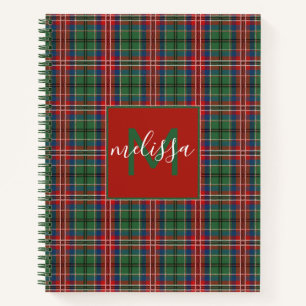 Gepersonaliseerde Monogram MacCulloch Tartan Plaid Notitieboek