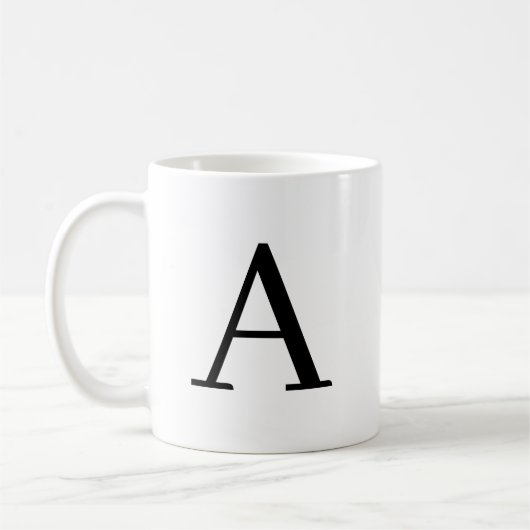 Gepersonaliseerde Monogram Mok - Aangepaste letter (Links)