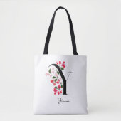 Gepersonaliseerde Monogram Naam Canvas tas - Lette (Voorkant)