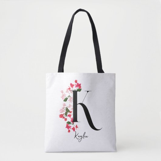 Gepersonaliseerde Monogram Naam Canvas tas - Lette (Voorkant)