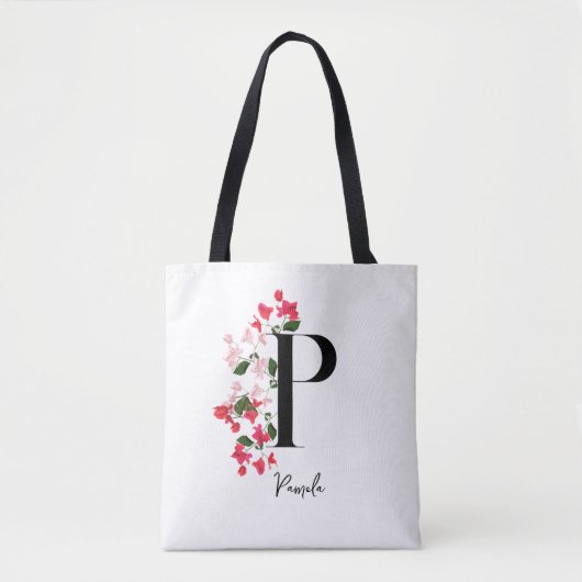 Gepersonaliseerde Monogram Naam Canvas tas - Lette (Voorkant)