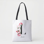 Gepersonaliseerde Monogram Naam Canvas tas - Lette (Voorkant)
