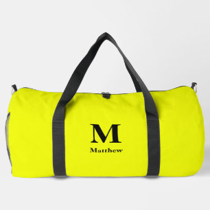 Gepersonaliseerde Monogram Naam Geel Plunjezak