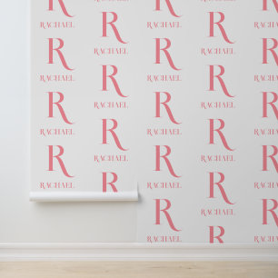 Gepersonaliseerde Monogram Naam Minimale Stijlvoll Behang