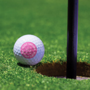 Gepersonaliseerde monogram & Naam modern minimalis Golfballen