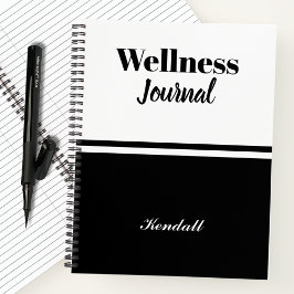 Gepersonaliseerde Monogram Naam Script Wellness Jo Notitieboek