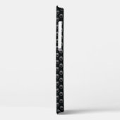 Gepersonaliseerde Monogram Naam Zwart-Wit Textuur Case-Mate iPhone Case (Achterkant / Links)