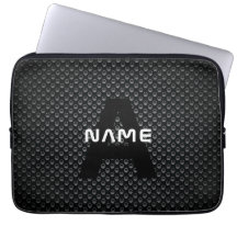 Gepersonaliseerde Monogram Naam Zwart-Wit Textuur