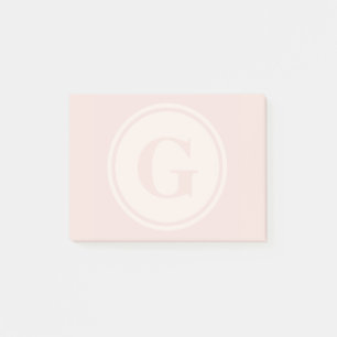 gepersonaliseerde monogram perzikbiljetten na de u post-it® notes