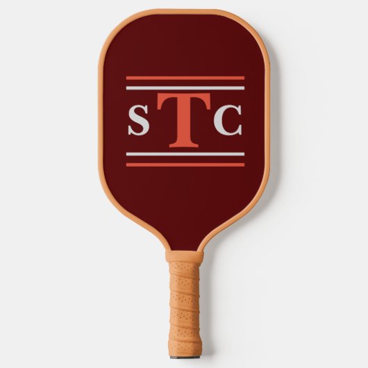 Gepersonaliseerde Monogram Pickleball Paddle (Voorkant)