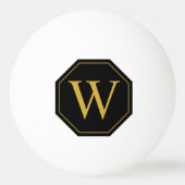 Gepersonaliseerde Monogram Ping Pong Ball Design (Voorkant)